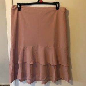 Mauve/blush ruffle skirt from Jessa Kae